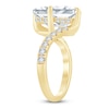 Thumbnail Image 2 of Emerald-Cut Lab-Grown Diamond Bypass Engagement Ring 6-1/2 ct tw 14K Yellow Gold