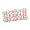 Thumbnail Image 1 of Lab-Grown Diamond Three-Row Anniversary Ring 2 ct tw 14K Rose Gold