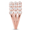 Thumbnail Image 3 of Lab-Grown Diamond Three-Row Anniversary Ring 2 ct tw 14K Rose Gold