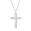 Thumbnail Image 3 of Diamond Cross Necklace 3/4 ct tw Round 14K White Gold