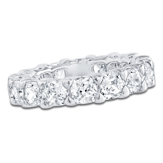 Chosen Certified Cushion-Cut Diamond Eternity Band 6-3/4 to 8-5/8 ct tw Platinum