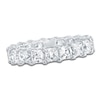 Thumbnail Image 1 of Certified Princess-Cut Diamond Eternity Band 4-7/8 to 6-1/3 ct tw 14K White Gold