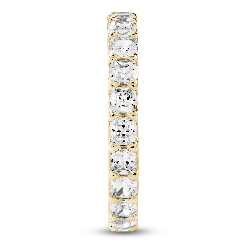 Main Image 3 of Cushion-Cut Lab-Grown Diamond Eternity Band 1-5/8 to 2 ct tw 14K Yellow Gold