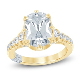 Pnina Tornai Lab-Grown Diamond Elongated Cushion-Cut Engagement Ring 5-1/2 ct tw 14K Yellow Gold