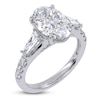 Thumbnail Image 2 of Certified Oval-Cut Lab-Grown Diamond Engagement Ring 3-3/4 ct tw 14K White Gold