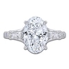 Thumbnail Image 3 of Certified Oval-Cut Lab-Grown Diamond Engagement Ring 3-3/4 ct tw 14K White Gold
