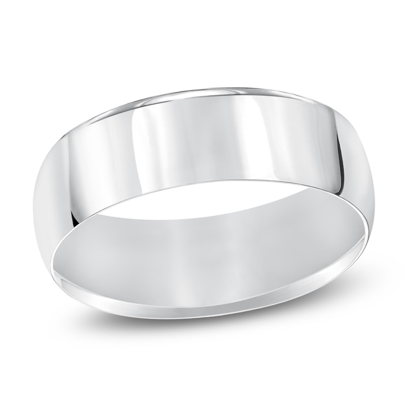 Main Image 1 of Men's Polished Wedding Band 14K White Gold 7mm