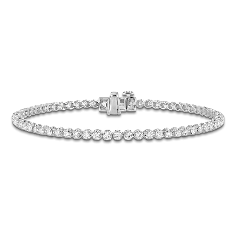 Main Image 1 of Jared Signature Lab-Grown Diamond Tennis Bracelet 1-1/2 ct tw 14K White Gold 7"
