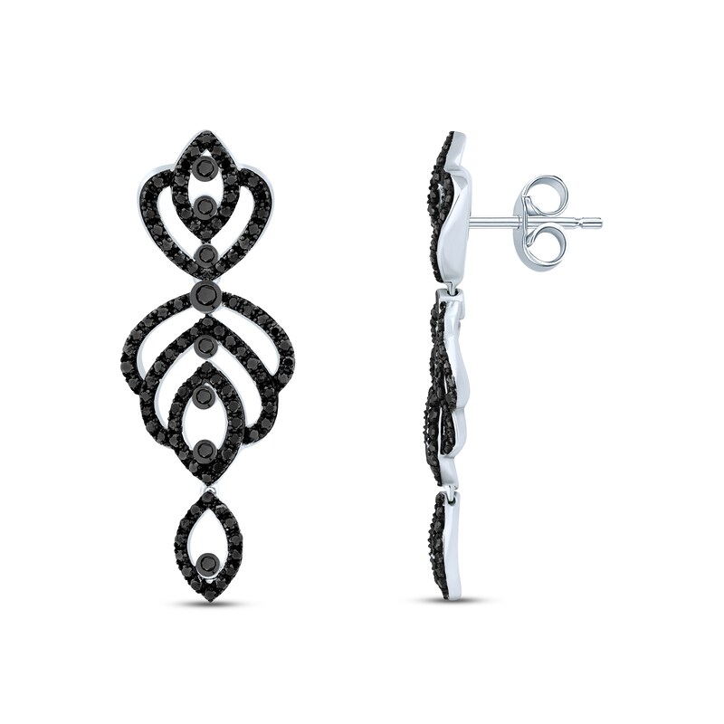 Main Image 2 of Pnina Tornai Black Diamond Earrings 1-1/3 ct tw Round 10K White Gold