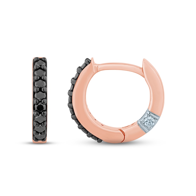 Main Image 2 of Pnina Tornai Black Diamond Earrings 1/4 ct tw Round 14K Rose Gold