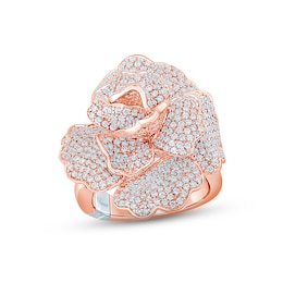 Pnina Tornai Diamond Rose Ring 2 ct tw Round 14K Rose Gold