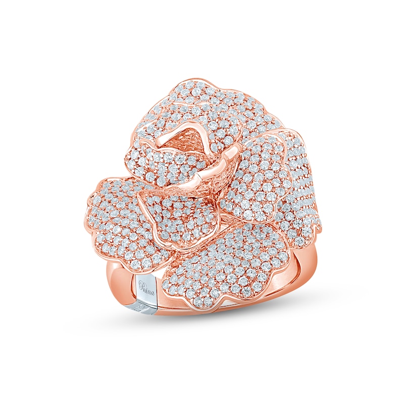 Main Image 1 of Pnina Tornai Diamond Rose Ring 2 ct tw Round 14K Rose Gold