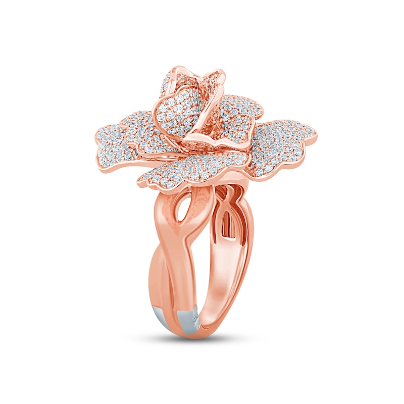 Main Image 2 of Pnina Tornai Diamond Rose Ring 2 ct tw Round 14K Rose Gold