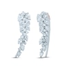 Pnina Tornai Diamond Ear Climber Earrings 1-1/2 ct tw Round/Pear-shaped 14K White Gold
