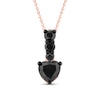 Thumbnail Image 1 of Pnina Tornai Black Diamond Necklace 1 ct tw Heart/Round 14K Rose Gold