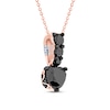 Thumbnail Image 1 of Pnina Tornai Black Diamond Necklace 1 ct tw Heart/Round 14K Rose Gold