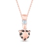 Thumbnail Image 4 of Pnina Tornai Black Diamond Necklace 1 ct tw Heart/Round 14K Rose Gold