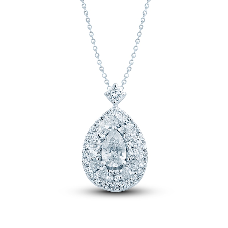 Pnina Tornai Diamond Necklace 5/8 ct tw Pear-shaped/Round/Marquise 14K White Gold