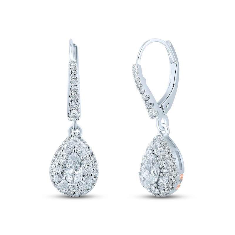 Pnina Tornai Diamond Earrings 1 ct tw Pear-shaped/Round/Marquise 14K White Gold