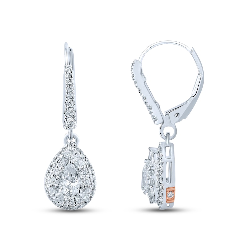Main Image 2 of Pnina Tornai Diamond Earrings 1 ct tw Pear-shaped/Round/Marquise 14K White Gold