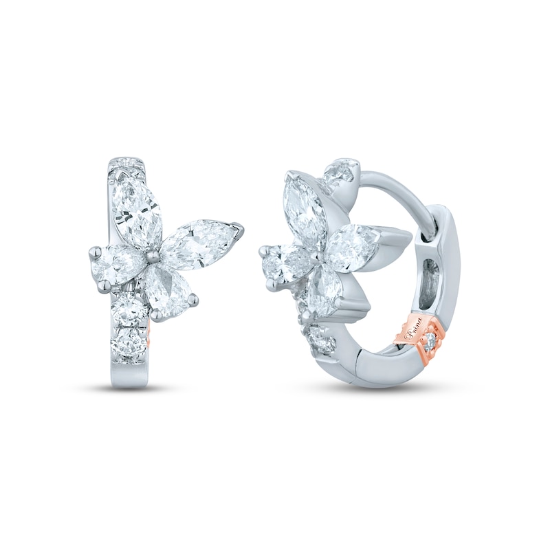 Main Image 1 of Pnina Tornai Diamond Butterfly Hoop Earrings 5/8 ct tw Pear/Marquise/ Round 14K White Gold