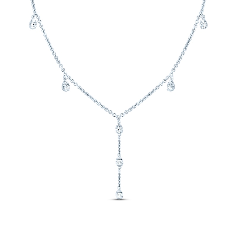 Pnina Tornai Diamond Necklace 1-1/2 ct tw Round 14K White Gold