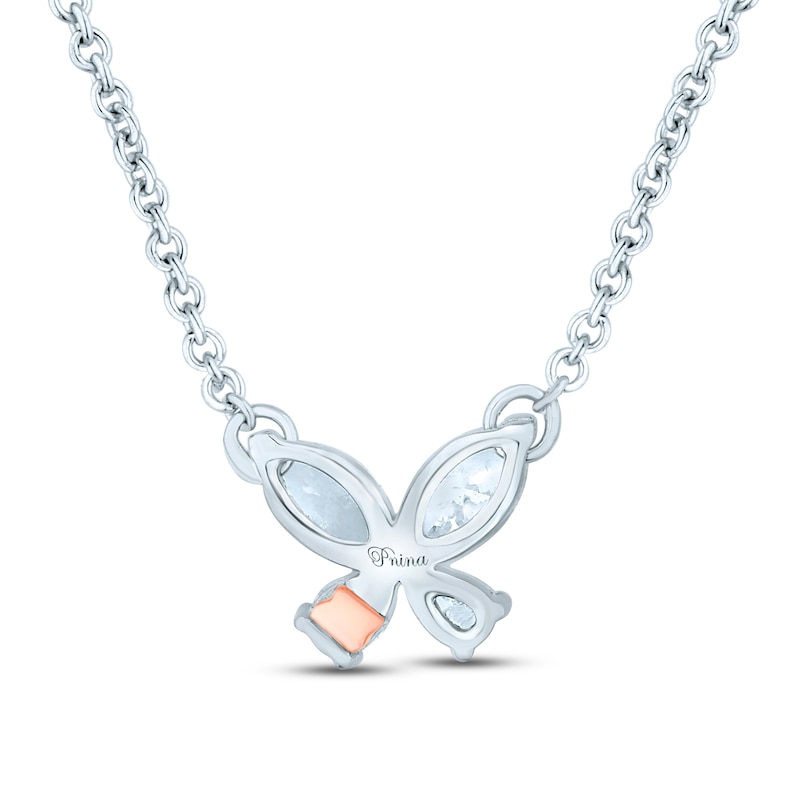 Main Image 4 of Pnina Tornai Diamond Butterfly Necklace 3/8 ct tw Pear/Marquise/Round 14K White Gold 18"