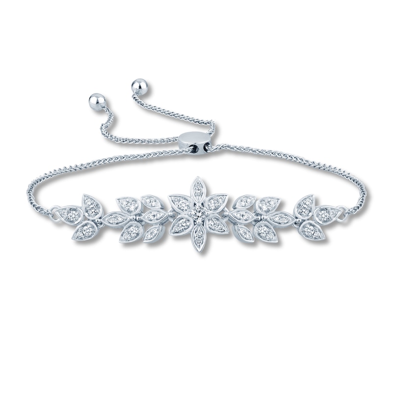 Main Image 1 of Pnina Tornai Diamond Bolo Bracelet 1/2 ct tw Round 14K White Gold