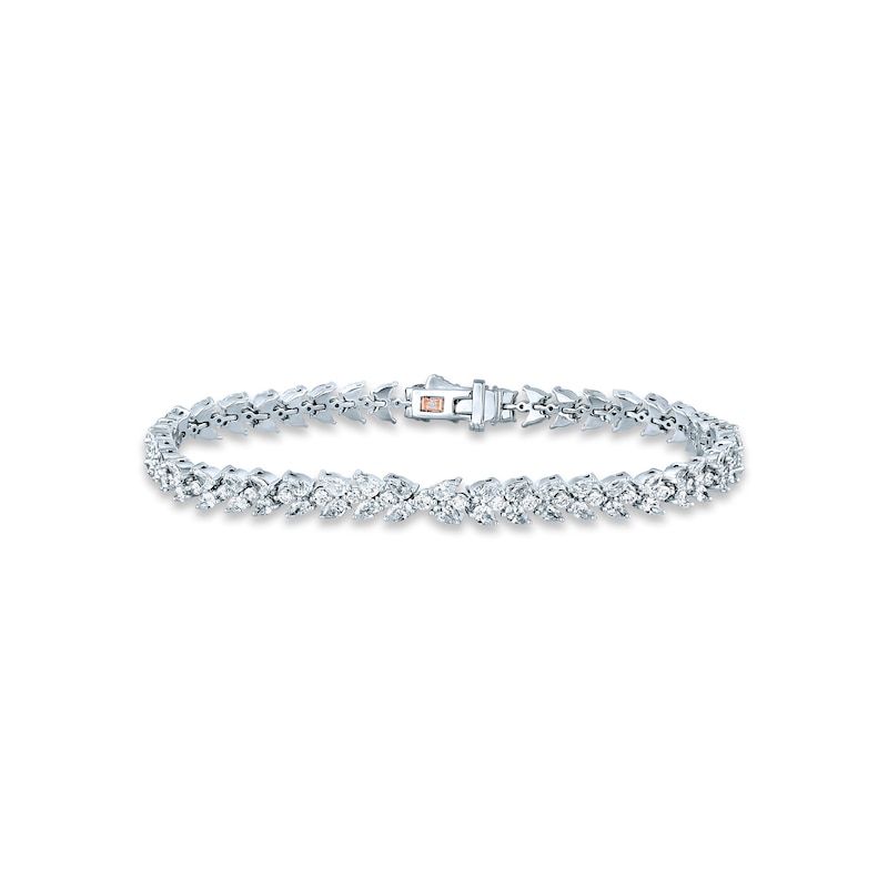 Main Image 1 of Pnina Tornai Diamond Tennis Bracelet 5 ct tw Round/Pear-shaped 14K White Gold