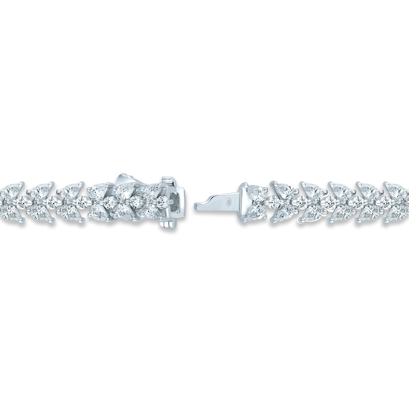 Main Image 3 of Pnina Tornai Diamond Tennis Bracelet 5 ct tw Round/Pear-shaped 14K White Gold