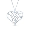Pnina Tornai Diamond LOVE Necklace 7/8 ct tw Round 14K White Gold