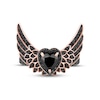 Thumbnail Image 3 of Pnina Tornai Black Diamond Winged Heart Ring 1-1/2 ct tw Round/Heart 14K Rose Gold