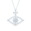 Pnina Tornai Diamond Eye Necklace 1/2 ct tw Round 14K White Gold
