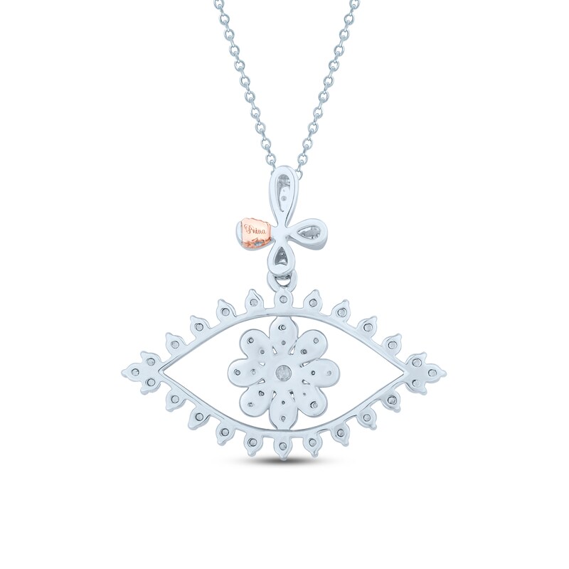 Main Image 4 of Pnina Tornai Diamond Eye Necklace 1/2 ct tw Round 14K White Gold