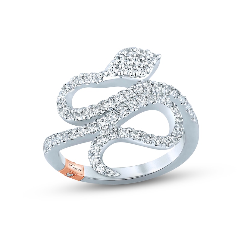 Main Image 1 of Pnina Tornai Diamond Snake Ring 3/8 ct tw Round 14K White Gold
