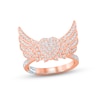 Pnina Tornai Diamond Winged Heart Ring 5/8 ct tw Round 14K Rose Gold