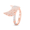 Pnina Tornai Diamond Winged Heart Ring 5/8 ct tw Round 14K Rose Gold