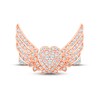 Pnina Tornai Diamond Winged Heart Ring 5/8 ct tw Round 14K Rose Gold