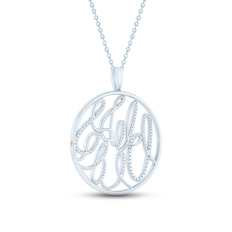 Pnina Tornai Diamond BLESSED Necklace 1 ct tw Round 14K White Gold