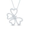 Pnina Tornai Diamond Butterfly Necklace 7/8 ct tw Round 14K White Gold