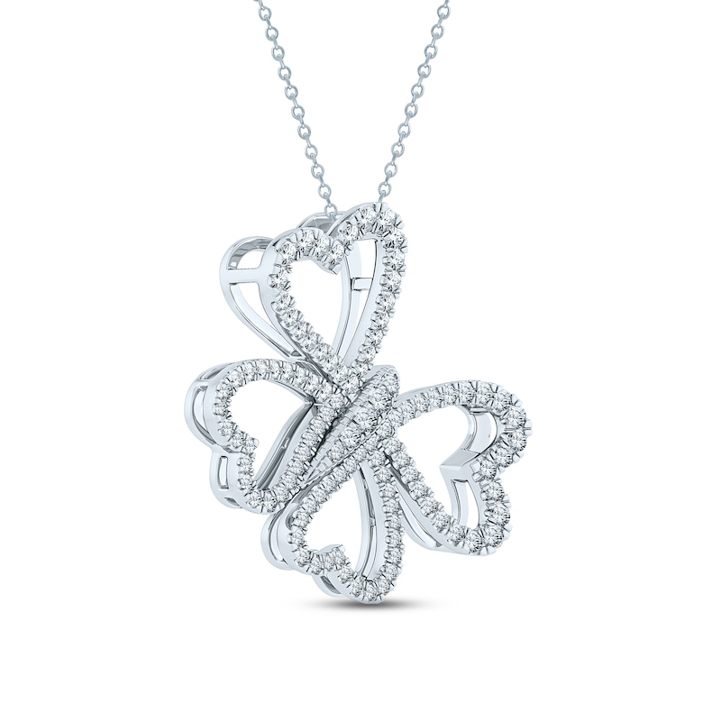 Pnina Tornai Diamond Butterfly Necklace 7/8 ct tw Round 14K White Gold