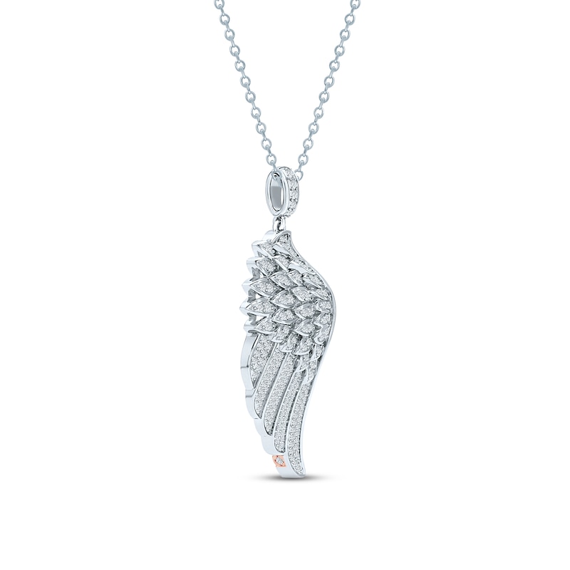 Pnina Tornai Diamond Wing Necklace 3/8 ct tw Round 14K White Gold