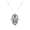 Thumbnail Image 0 of Pnina Tornai Black Diamond Hamsa Hand Necklace 2-1/5 ct tw Round 10K White Gold