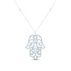 Thumbnail Image 3 of Pnina Tornai Black Diamond Hamsa Hand Necklace 2-1/5 ct tw Round 10K White Gold