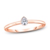 Thumbnail Image 1 of Diamond Solitaire Engagement Ring 1/4 ct tw Bezel-Set Pear-cut 14K Rose Gold (I2/I)