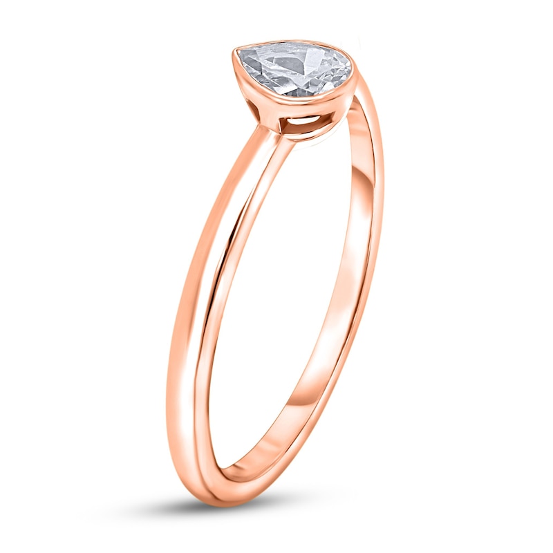 7.5 CTW Solitaire Pear-Cut Engagement Ring in 18K Gold 18K Rose Gold/VVS Lab-Grown / 7.5 / Matching Diamond Band (+$1000)