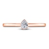 Thumbnail Image 3 of Diamond Solitaire Engagement Ring 1/4 ct tw Bezel-Set Pear-cut 14K Rose Gold (I2/I)