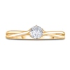 Thumbnail Image 3 of Diamond Solitaire Twist Engagement Ring 1/2 ct tw Round 14K Yellow Gold (I2/I)
