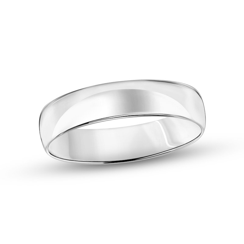 Main Image 1 of Polished Wedding Band 14K White Gold 5.0mm