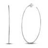 Thumbnail Image 0 of Round Wire Hoop Earrings 14K White Gold 60mm